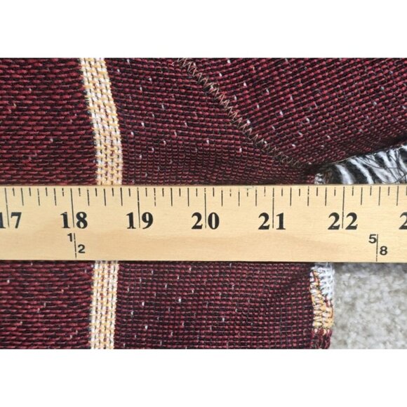 OOAK Handmade Upcycled Mickey Mouse Tapestry Jacket Quilt Lined Fringe Women's L - Picture 10 of 16